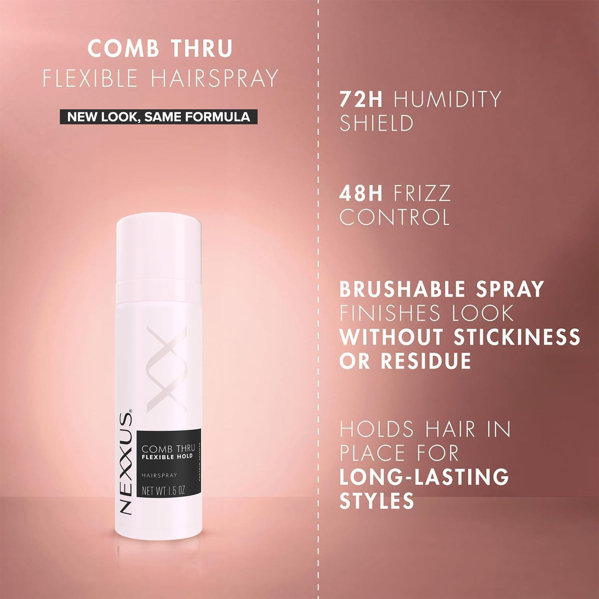 Nexxus nozzle close-up demonstrating precise spray and even coverage