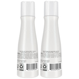 Nexxus travel shampoo bottle close-up highlighting sulfate-free benefit