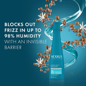 Nexxus conditioner lather in hands demonstrating easy detangling benefit