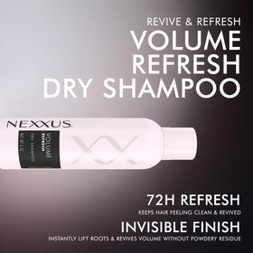 Nexxus texture on hair roots illustrating visible lift and added body