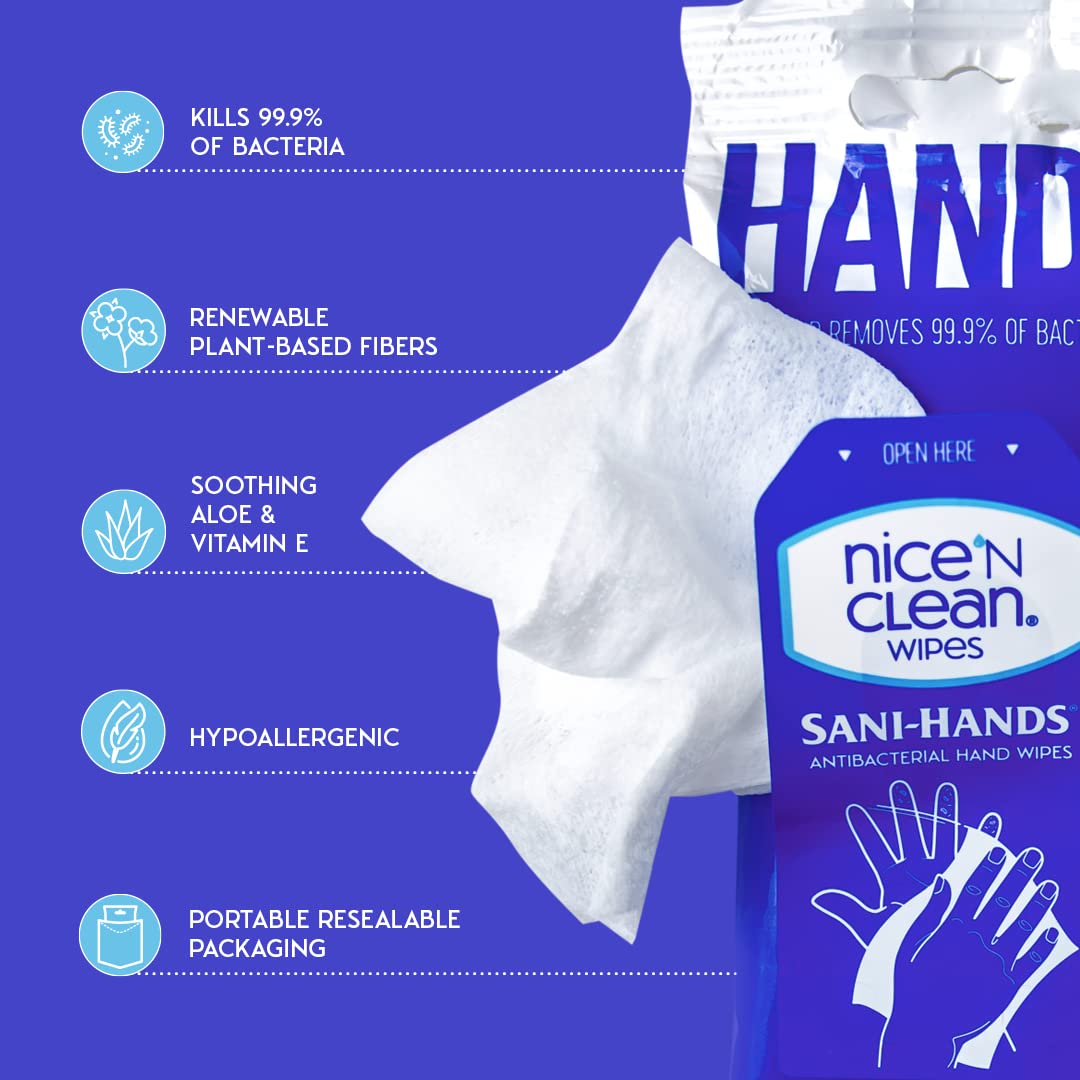 Nice 'N CLEAN resealable pack closure preserving moisture for longer shelf life