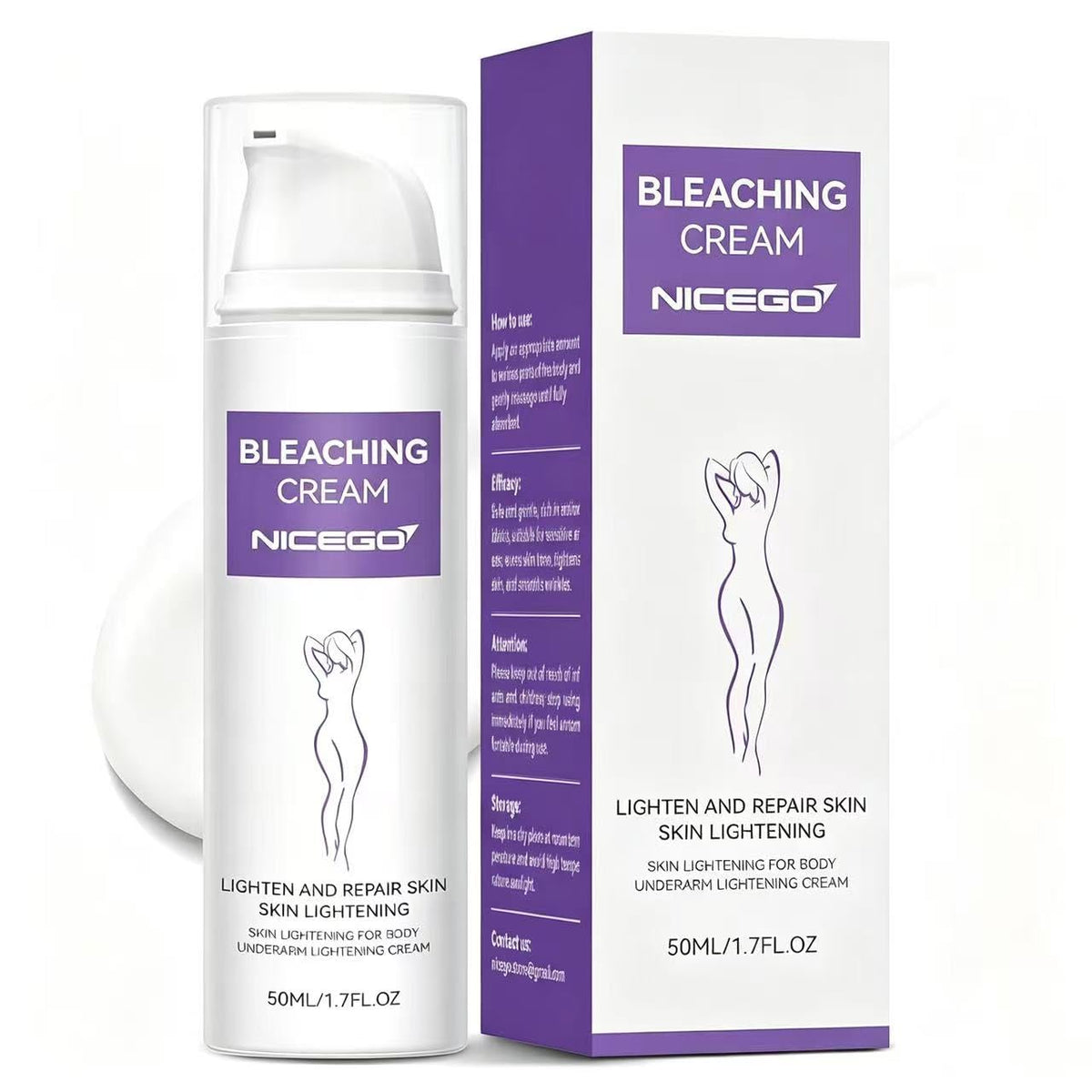 NiceGo front packaging showing tube and label, clear benefit: easy identification