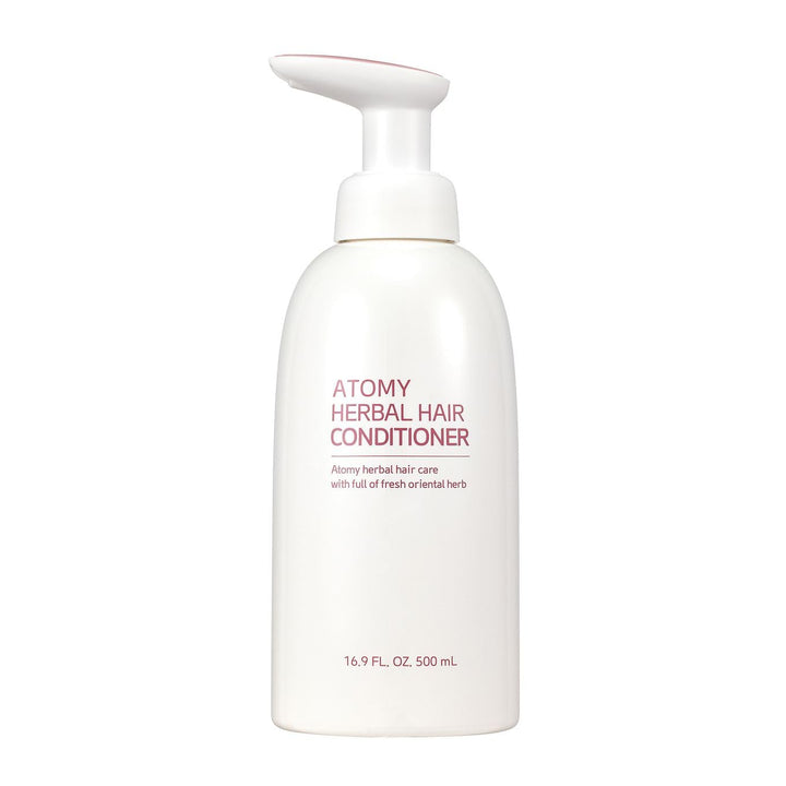 N'iceshop Atomy conditioner front bottle showing clean herbal packaging and easy use benefit