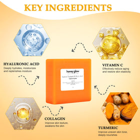 Nicgou ingredients display turmeric lemon olive oil for nourishment
