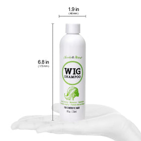Nicole & Alyssa shampoo in use soaking a wig to remove buildup and detangle