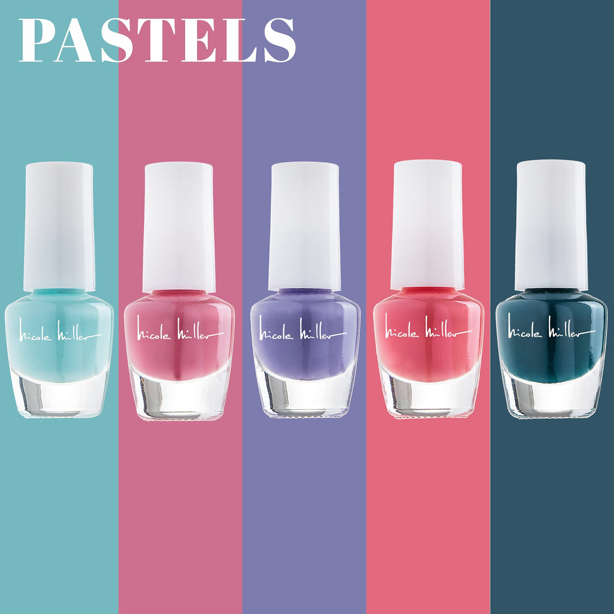 Nicole Miller metallic shimmer swatch highlighting glossy finish and sparkle