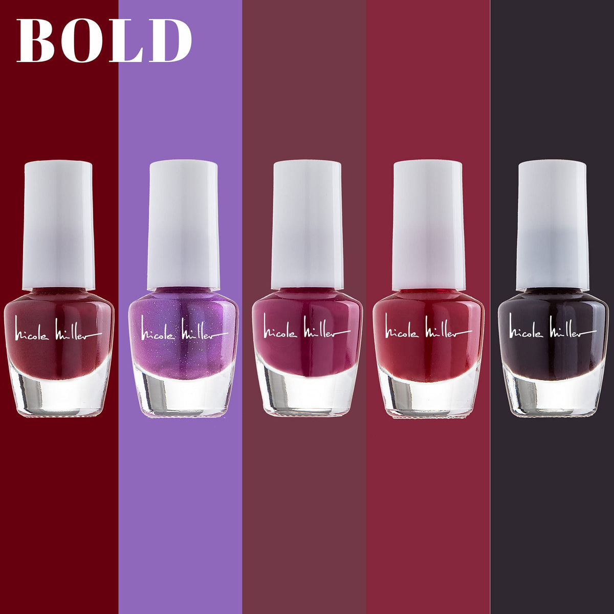 Nicole Miller pastel shades on hand demonstrating wearability and style match
