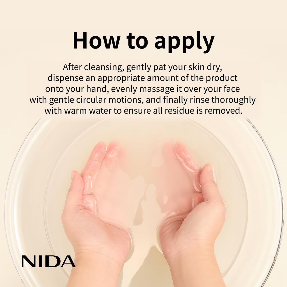NIDA bottle styled on bathroom vanity for daily routine inspiration and aesthetic benefit
