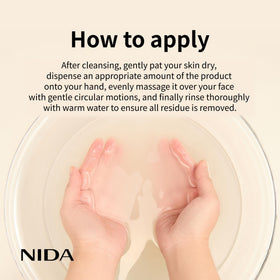 NIDA bottle styled on bathroom vanity for daily routine inspiration and aesthetic benefit