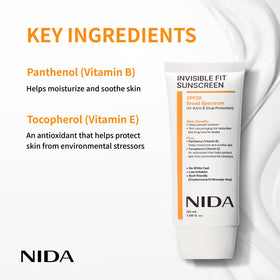 NIDA bottle size comparison with wallet highlighting portable convenience