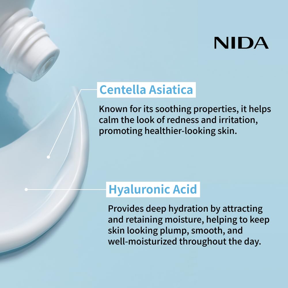 NIDA cream on hand demonstrating lightweight absorption benefit