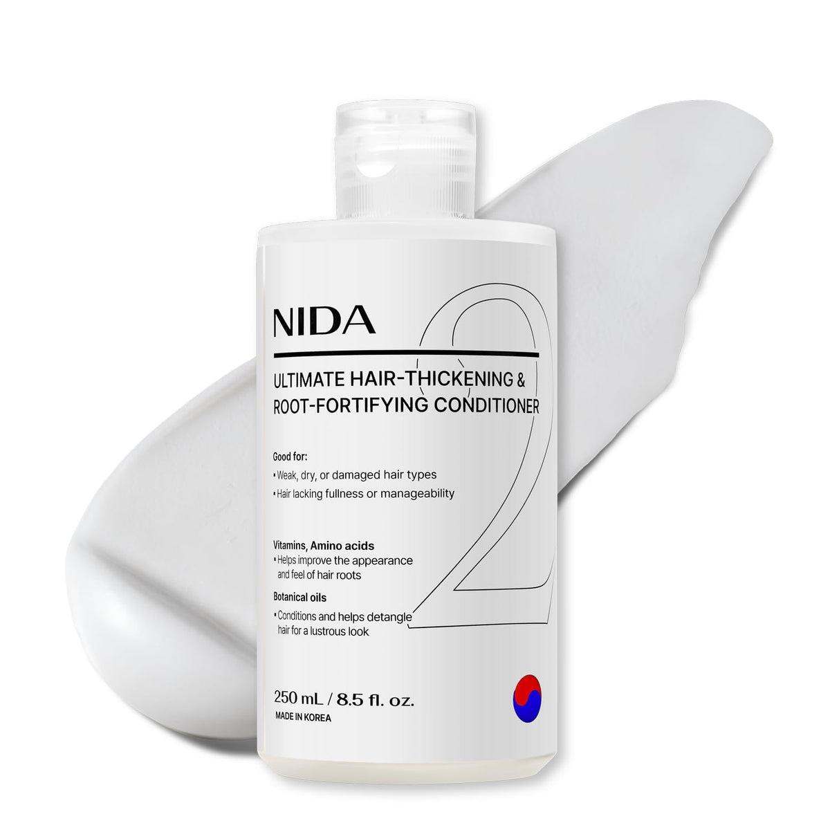 NIDA front bottle 250ml showing product and benefits