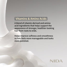 NIDA conditioner being applied in shower promoting scalp refresh