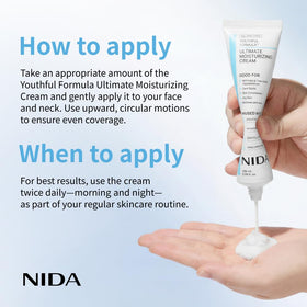 NIDA packaging label closeup showing ingredients and Korean manufacturing