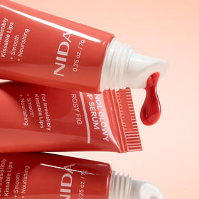 NIDA product flatlay with skincare items showing how it fits into routines