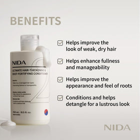 NIDA creamy conditioner texture demonstrating smooth application