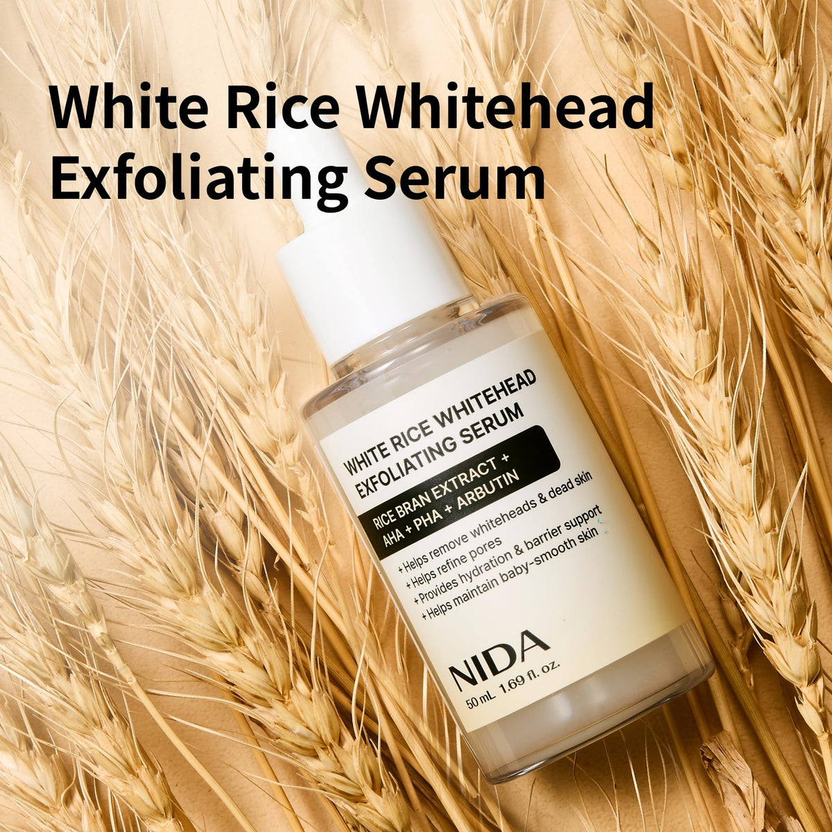 NIDA label close-up highlighting ingredients and Korean origin benefits