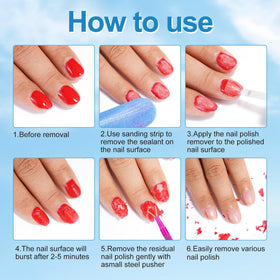 NIFEISHI before and after nails showing lifted gel and healthier nail surface