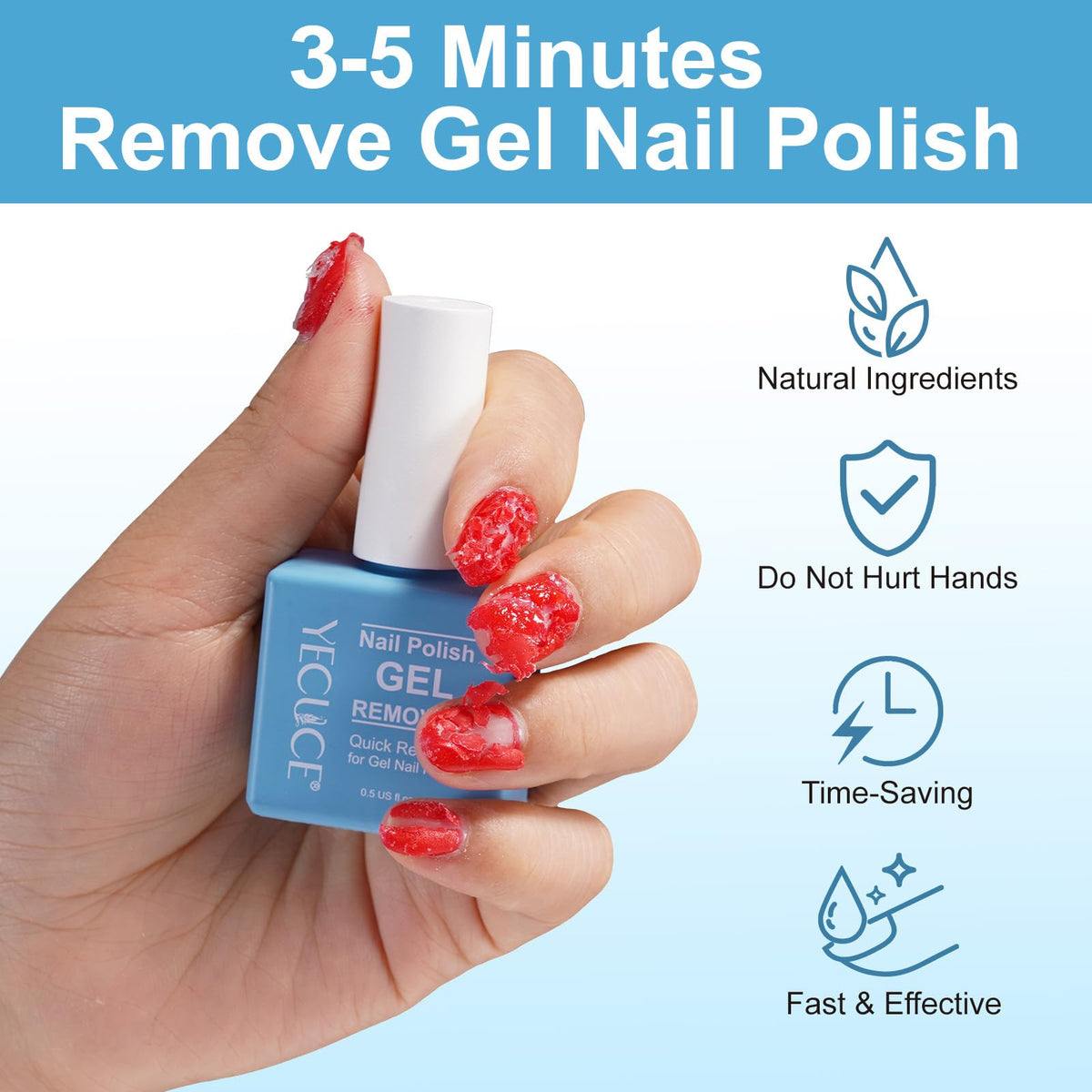 NIFEISHI close-up of gel texture on applicator demonstrating gentle breakdown