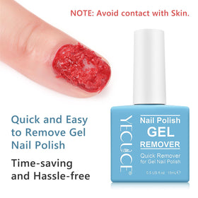NIFEISHI hands using remover on nails showing easy at-home application