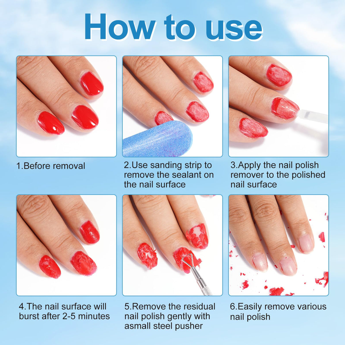 NIFEISHI polish lifting from nail surface showing easy wipe-off benefit