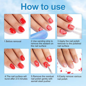 NIFEISHI polish lifting from nail surface showing easy wipe-off benefit