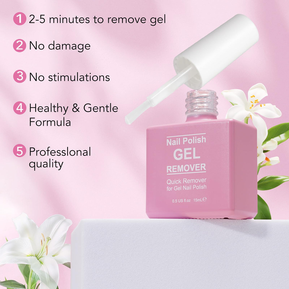 NIFEISHI in-use on fingernails showing gel lifting to speed removal benefit