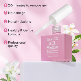 NIFEISHI in-use on fingernails showing gel lifting to speed removal benefit