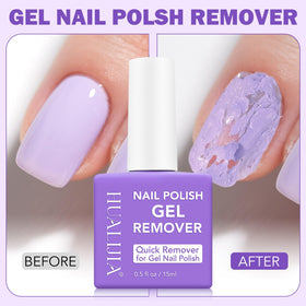 NIFEISHI remover droplet on nail showing fast-acting texture benefit