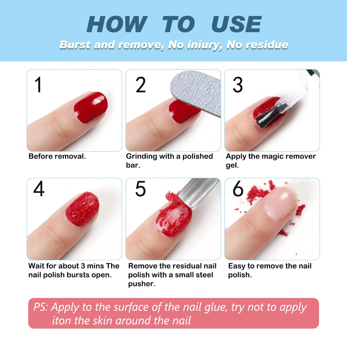 NIFEISHI droplet of remover texture showing formula consistency and coverage