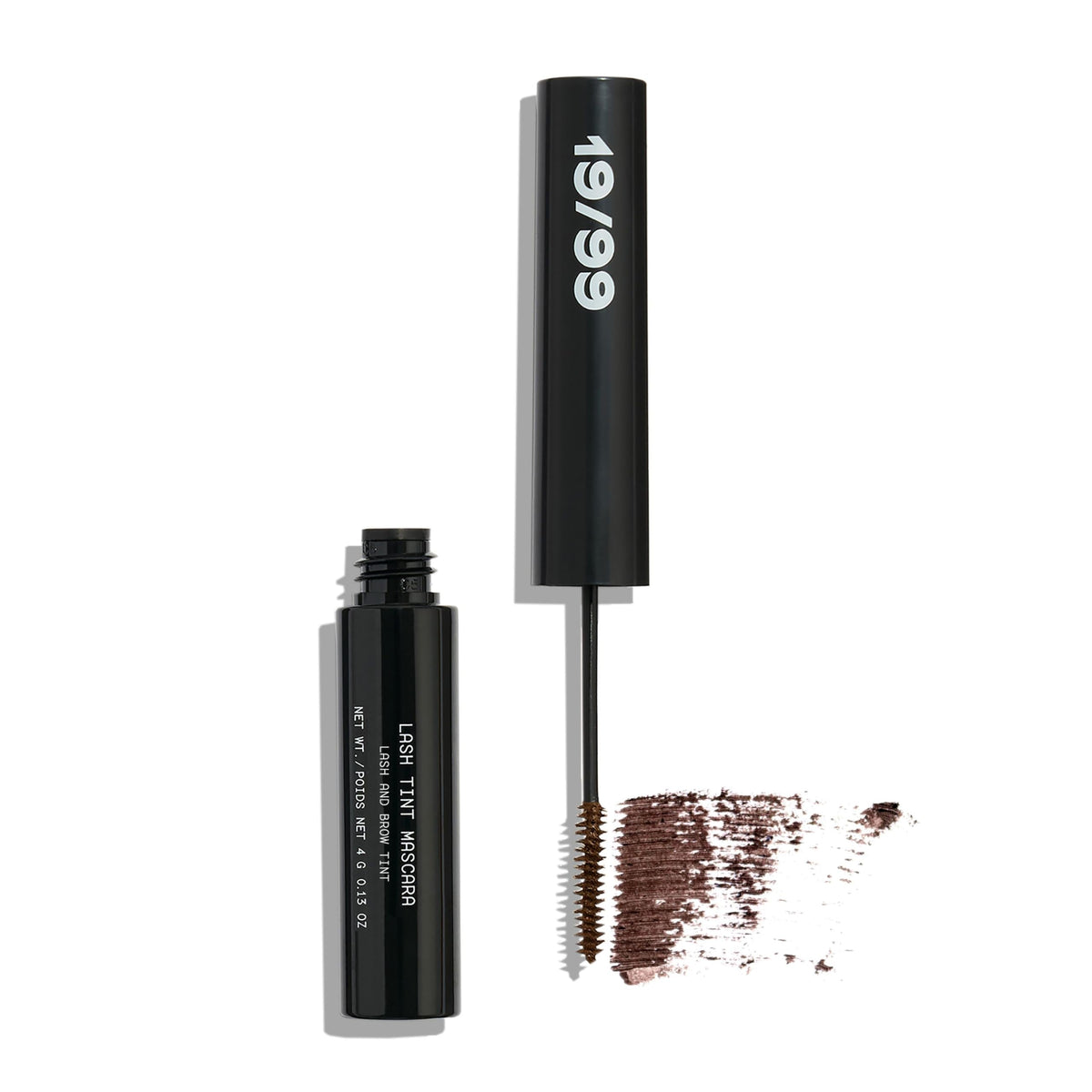 NINETEEN NINETY NINE front packaging showing brown tubing mascara benefit precise definition
