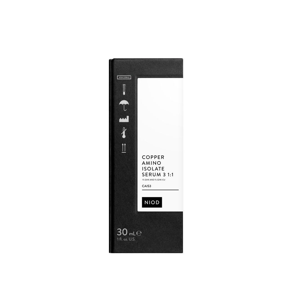 NIOD bottle on bathroom vanity portraying everyday routine convenience benefit