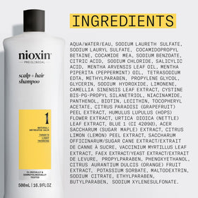 NIOXIN bottle next to everyday items showing the 16.9 fl oz scale benefit