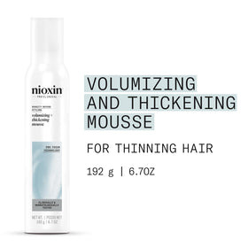 Nioxin foam dispensing to show airy texture and easy application benefit