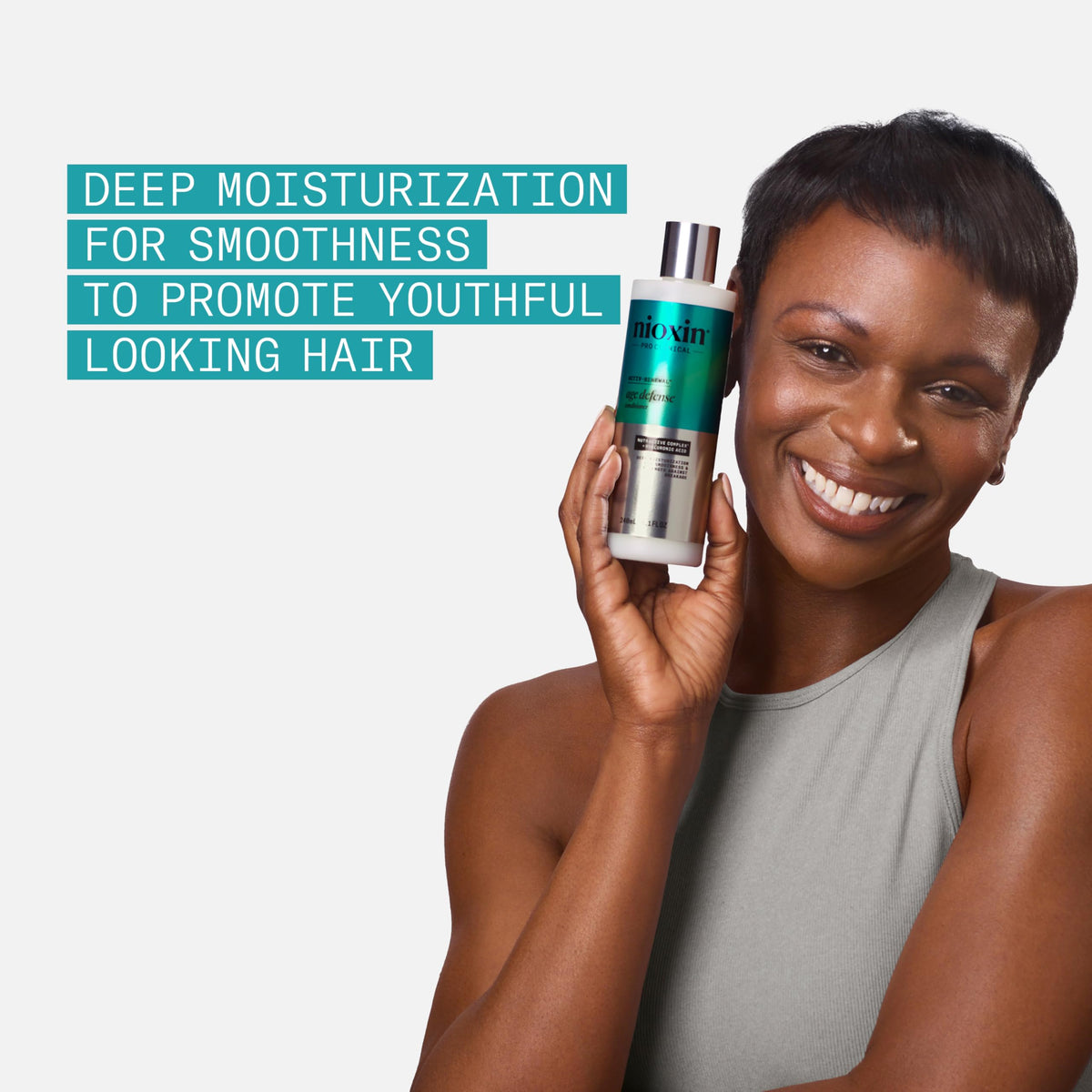 NIOXIN close-up of conditioner cream texture showcasing hydrating lightweight finish