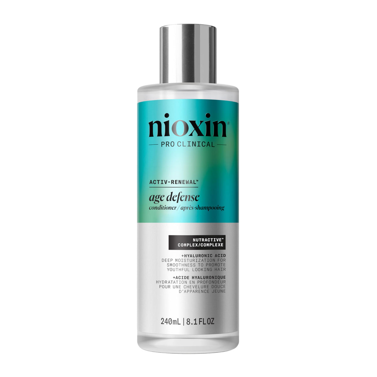 NIOXIN bottle front view showing product benefits and strength