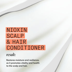 Nioxin before and after style suggestion illustrating fuller-looking hair