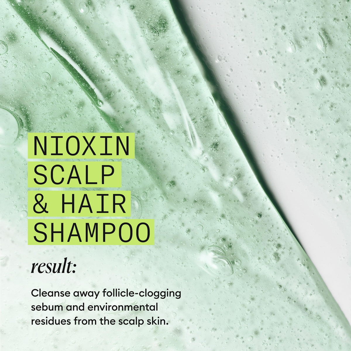 Nioxin bottle beside hairbrush showing kit size and at-home use