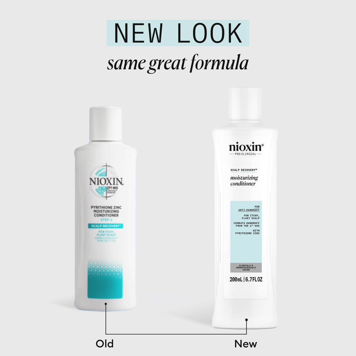 Nioxin conditioner back label with directions and ingredient highlights