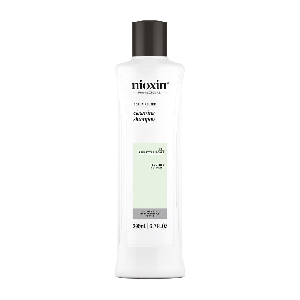 NIOXIN front packaging showing calming scalp cleansing benefits