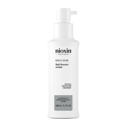 Nioxin front packaging showing bottle and branding, conveys professional quality