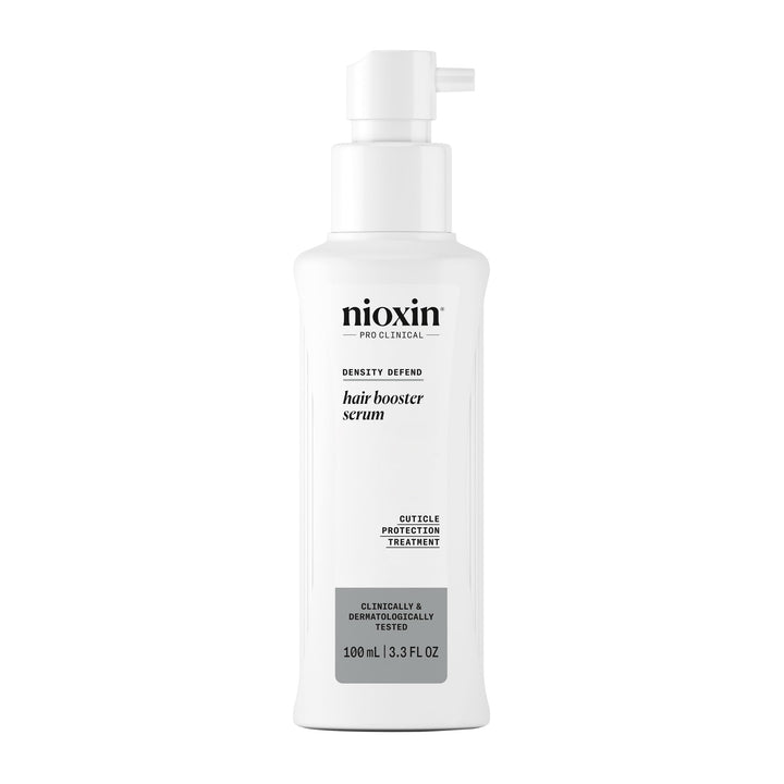 Nioxin front packaging showing bottle and branding, conveys professional quality