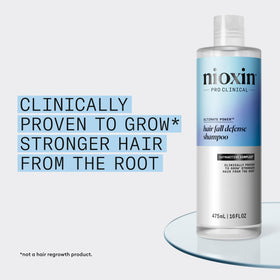 Nioxin shampoo being massaged into scalp to boost follicle activity and reduce hair fall