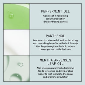 Peppermint leaves and Nioxin bottle highlighting natural oils benefit