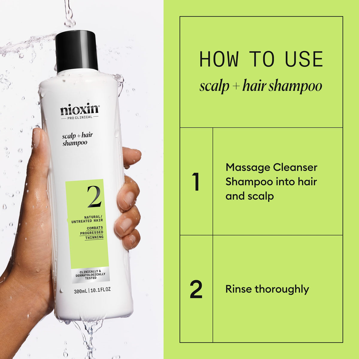 Close-up label highlighting niacinamide and biotin benefits by Nioxin