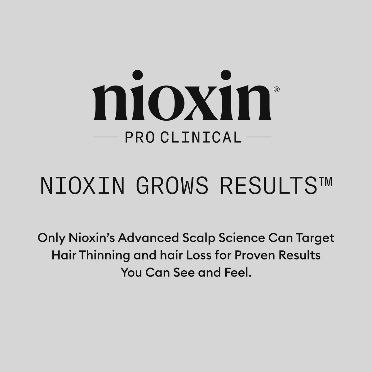 Nioxin bottle staged on bathroom counter with styling tools, suggests daily routine benefit