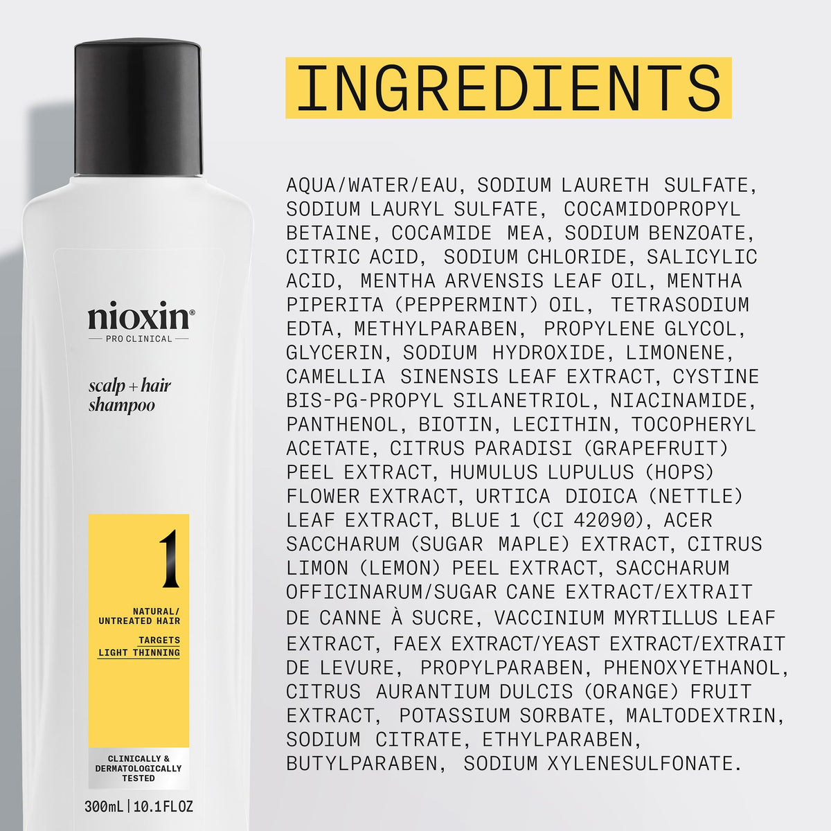 Nioxin on bathroom shelf showing everyday routine convenience benefit