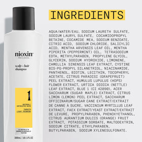 Nioxin on bathroom shelf showing everyday routine convenience benefit