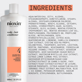 NIOXIN on bathroom shelf in lifestyle scene suggesting daily use routine
