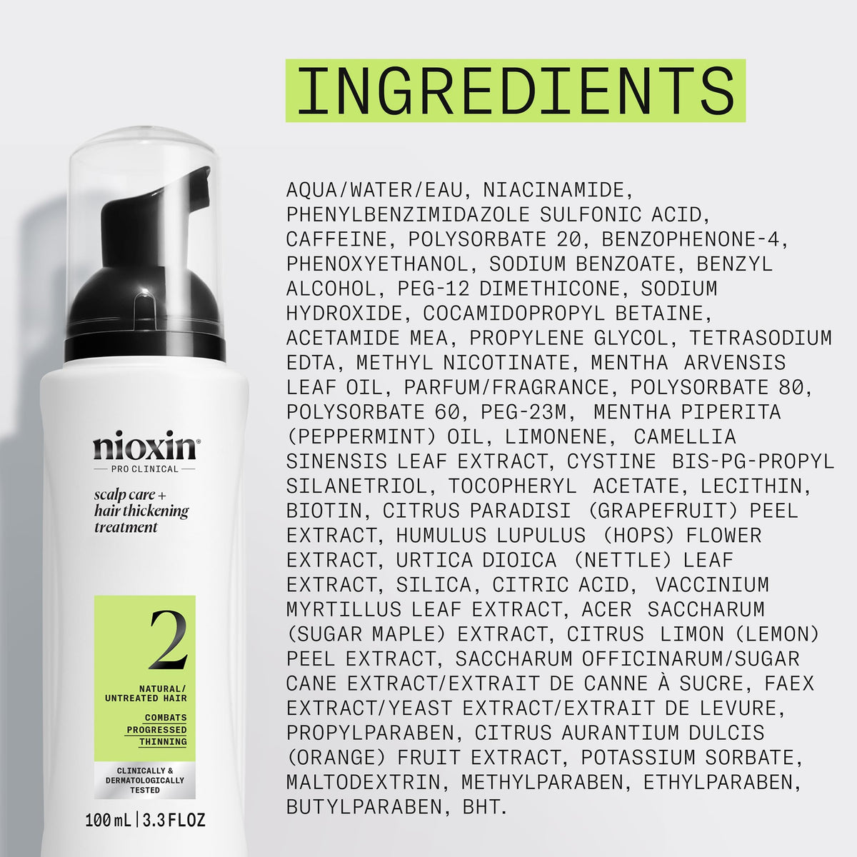 NIOXIN on bathroom shelf lifestyle shot signaling easy daily use benefit